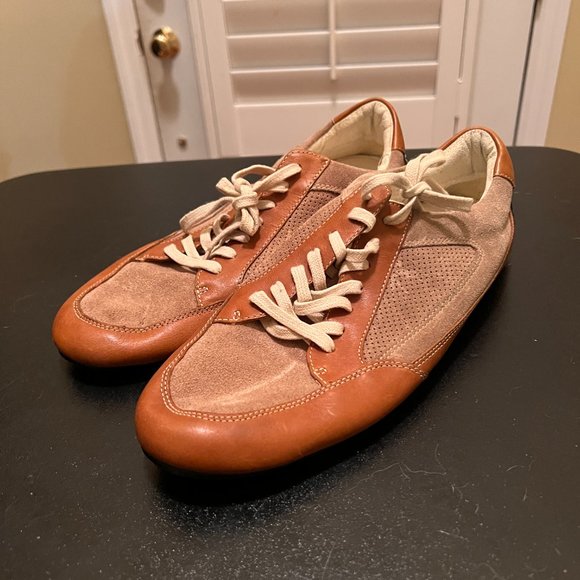 Cole Haan size 10 Nike Air lace up tan and taupe with driver soles